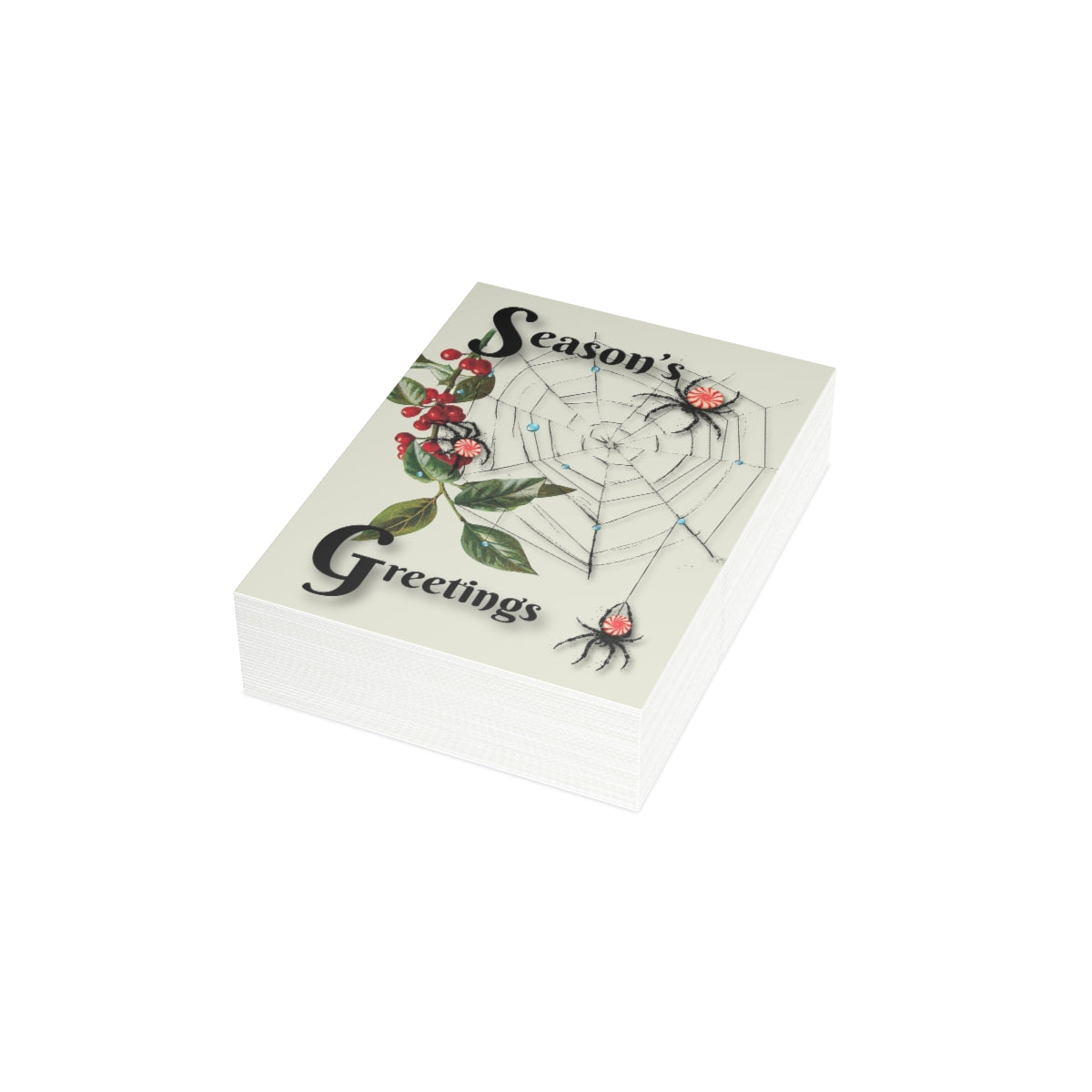 Peppermint Spiderweb - Folded Greeting Cards