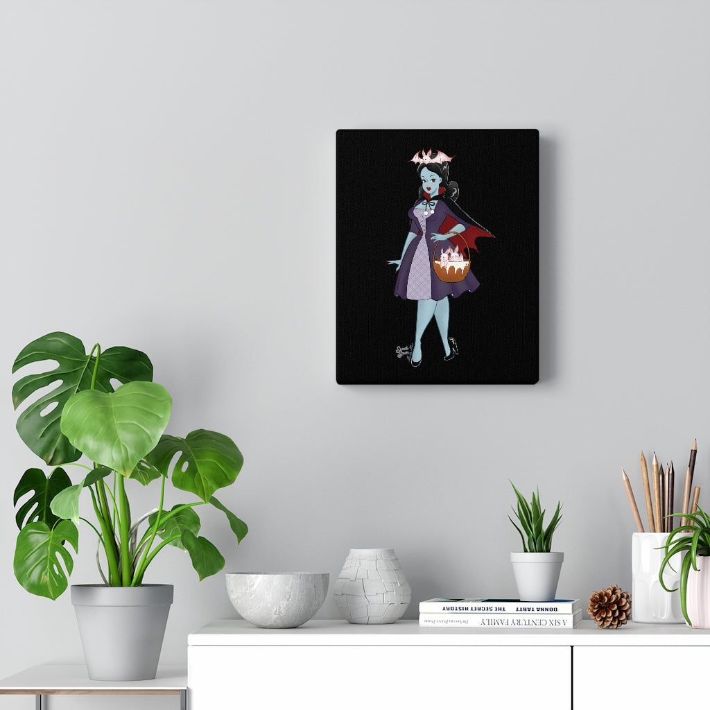 Vampire Bat Babe - 8"x10" Canvas