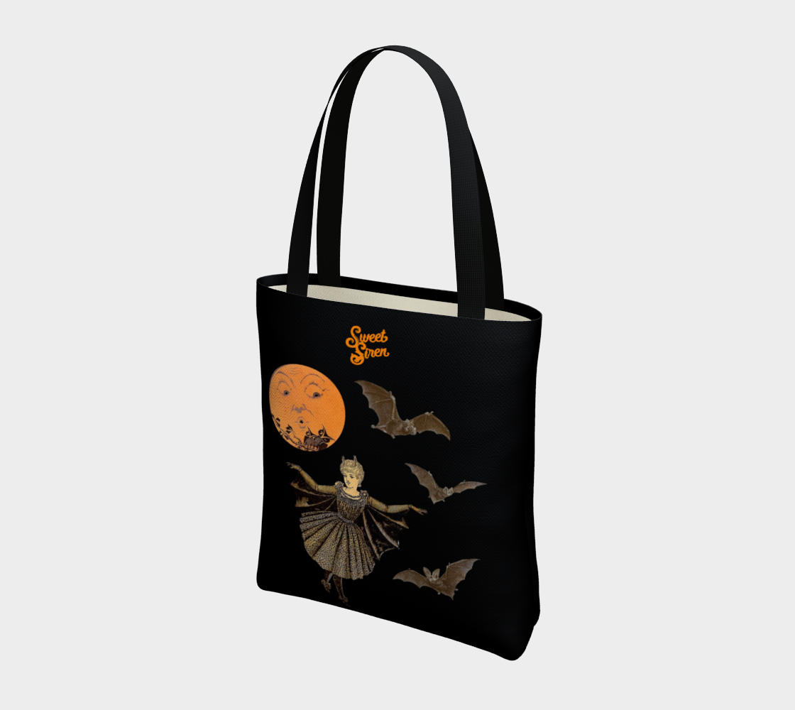 Victorian Bat Wings in the Moonlight - BASIC Tote Bag