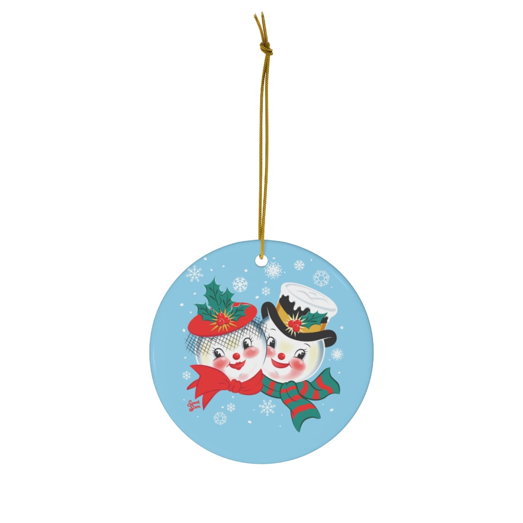 Snowed In - Ceramic Ornament - Sky Blue