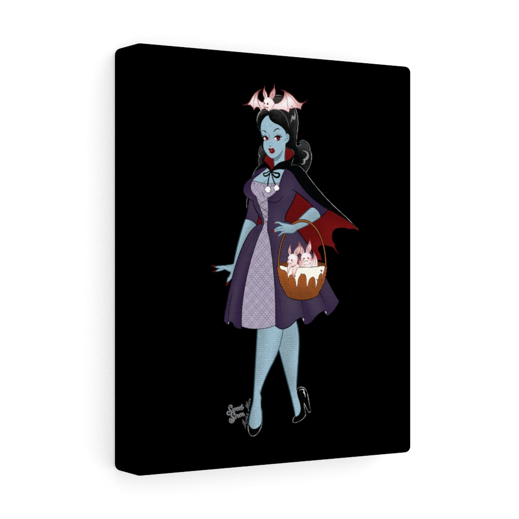 Vampire Bat Babe - 8"x10" Canvas