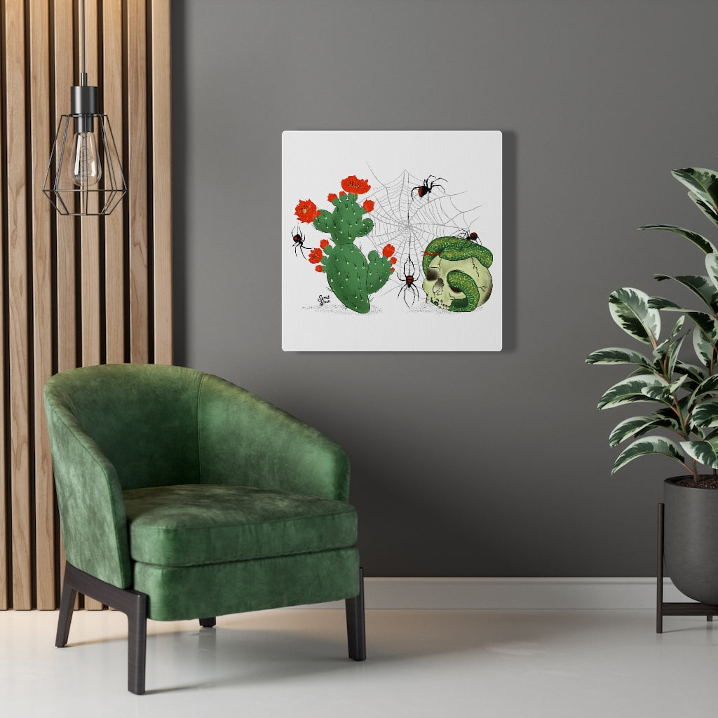 Goth Western Spiderweb - Canvas Print