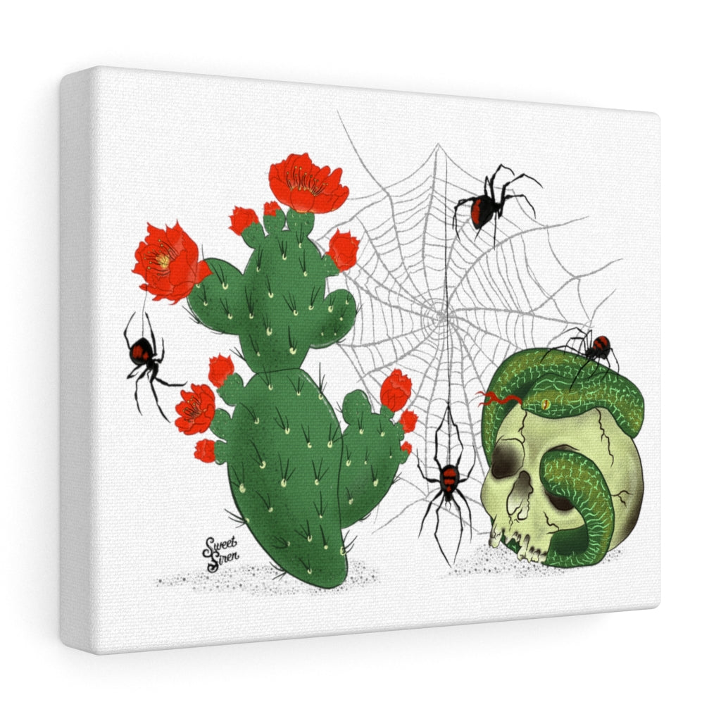 Goth Western Spiderweb - Canvas Print