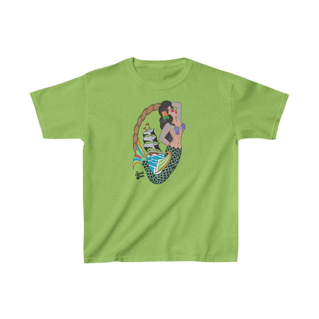 Sweet Siren Tattoo Mermaid - Youth Kids Tee