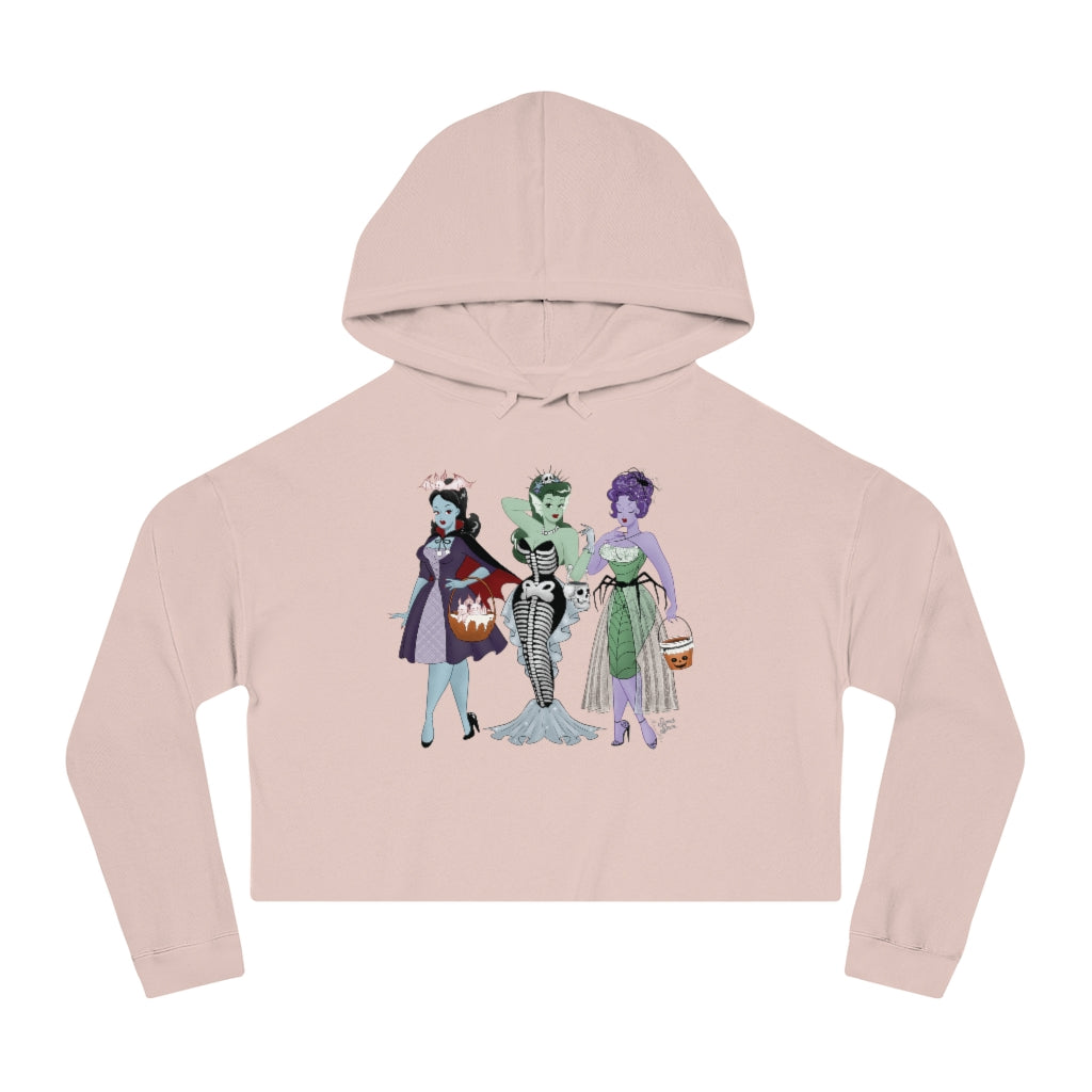 Trick or Treat Babes - Women’s Cropped Hooded Sweatshirt