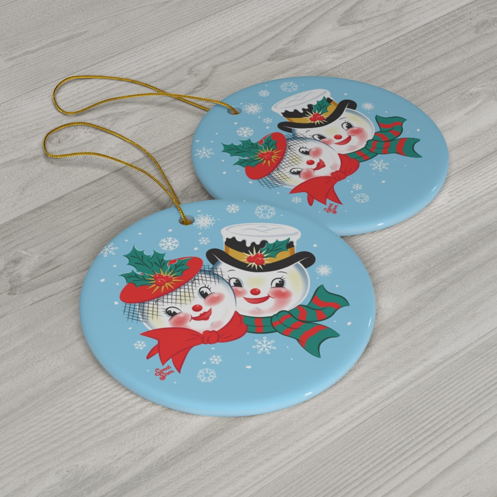 Snowed In - Ceramic Ornament - Sky Blue