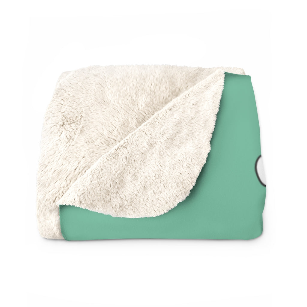 Old Fashioned with a Twist!- Retro Mint Green - Sherpa Fleece Blanket