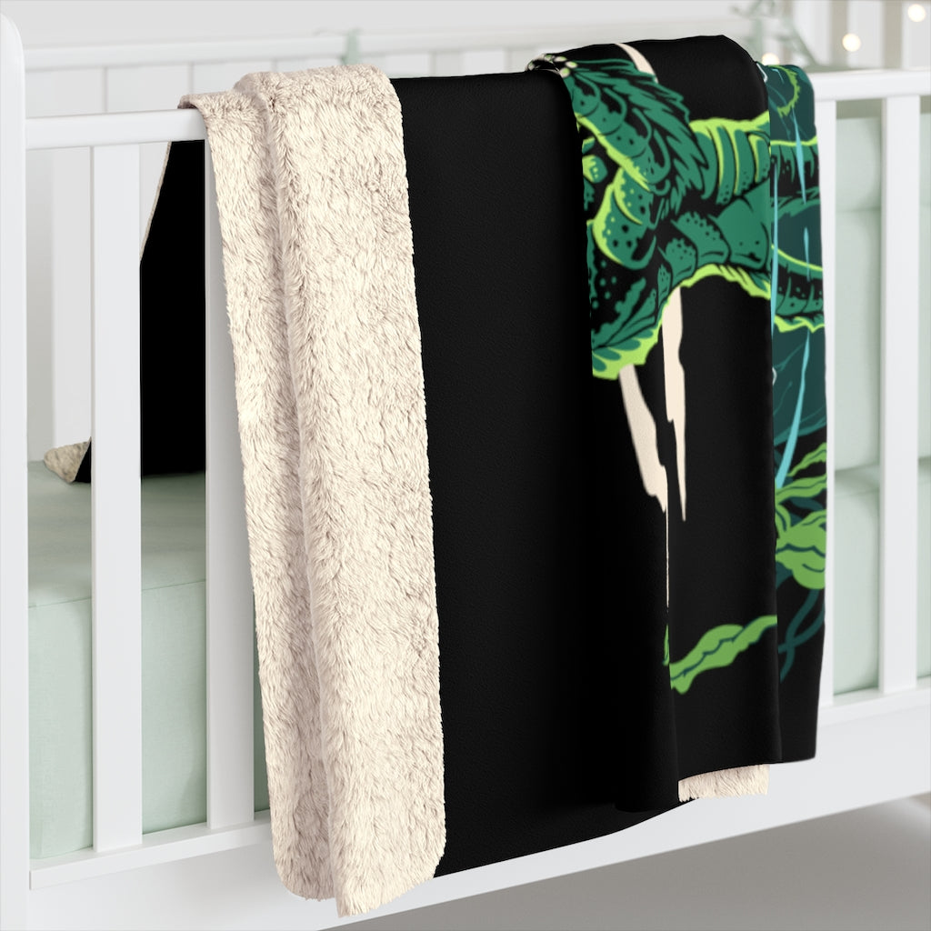 Mid Century Swamp Couple - Sherpa Fleece Blanket