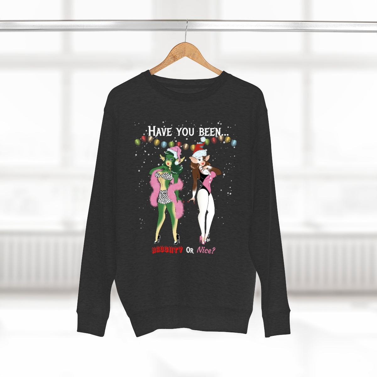 Naughty or Nice Gremlin Babes - Unisex Crewneck Sweatshirt