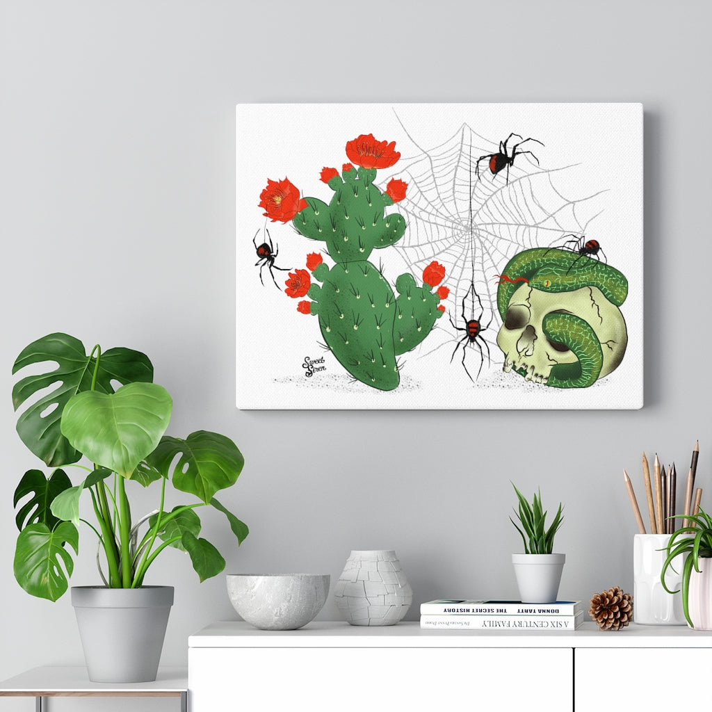 Goth Western Spiderweb - Canvas Print