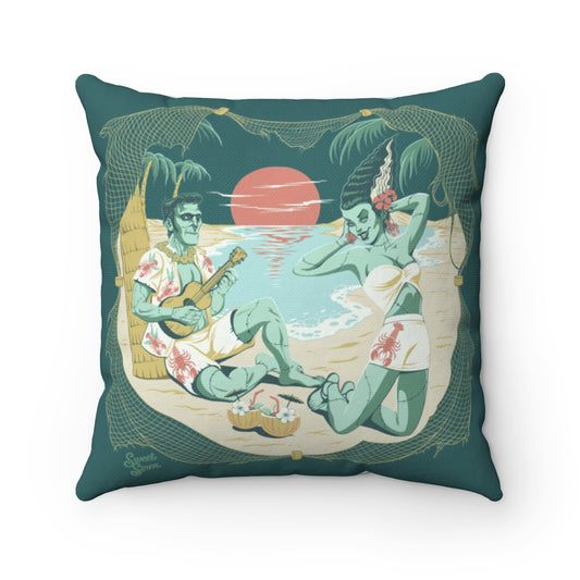 We're Alive! - FULL Pillow - Aqua & Teal