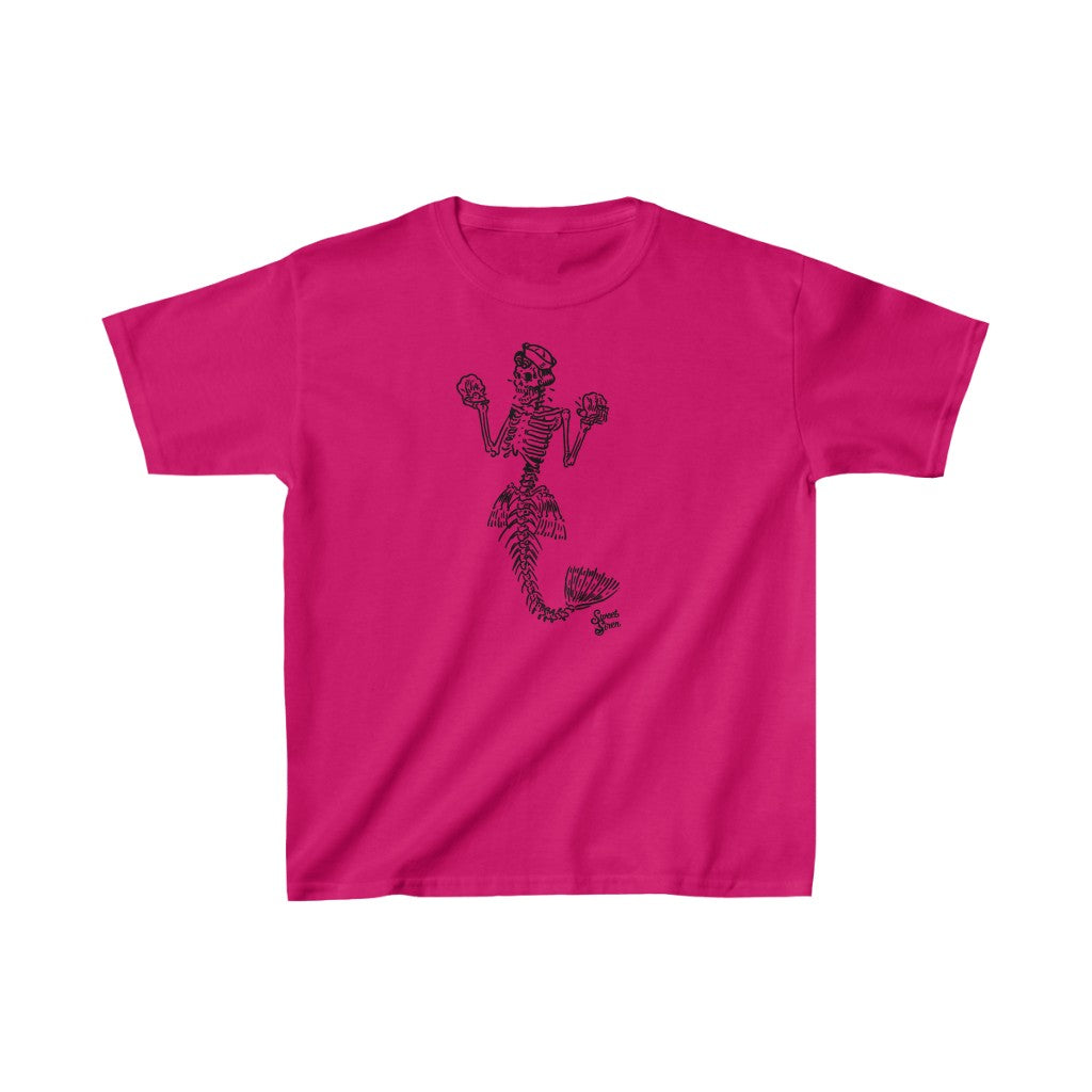 Skeleton Mermaid - Youth Kids Tee