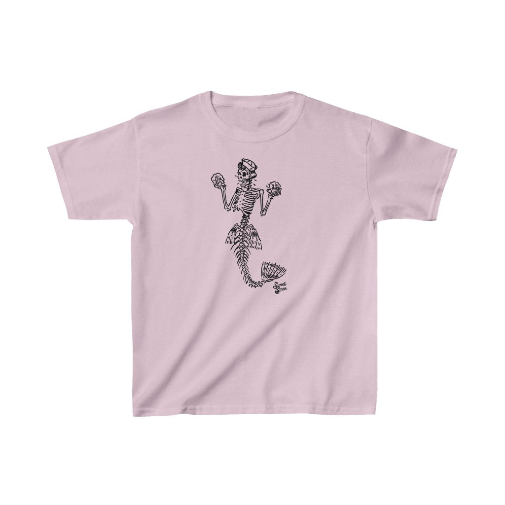 Skeleton Mermaid - Youth Kids Tee