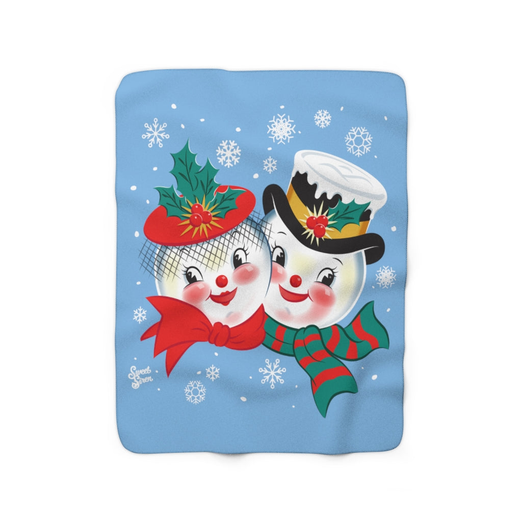 Snowed In - Powder Blue - Sherpa Fleece Blanket