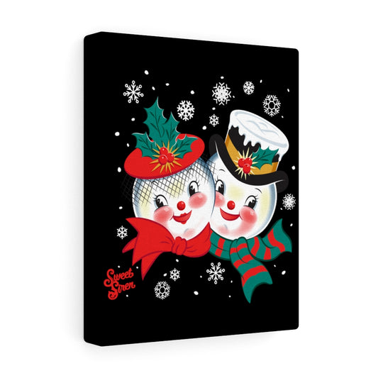 Snowed In - Black Canvas Print
