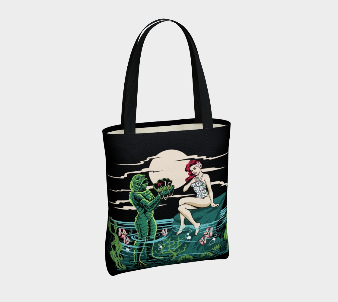 Mid Century Swamp Couple - Basic Tote