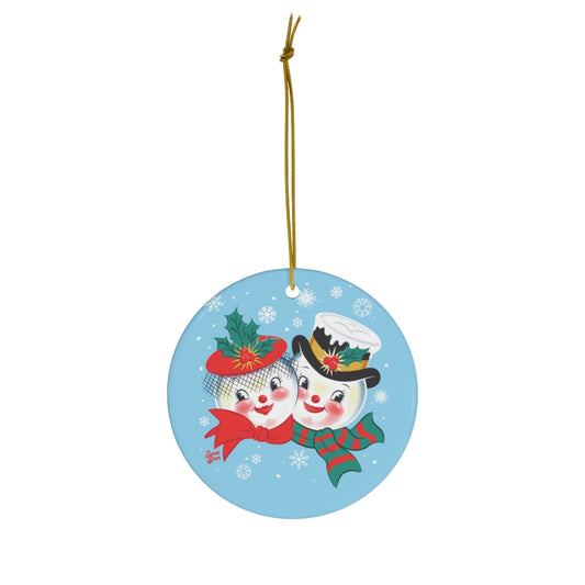Snowed In - Ceramic Ornament - Sky Blue