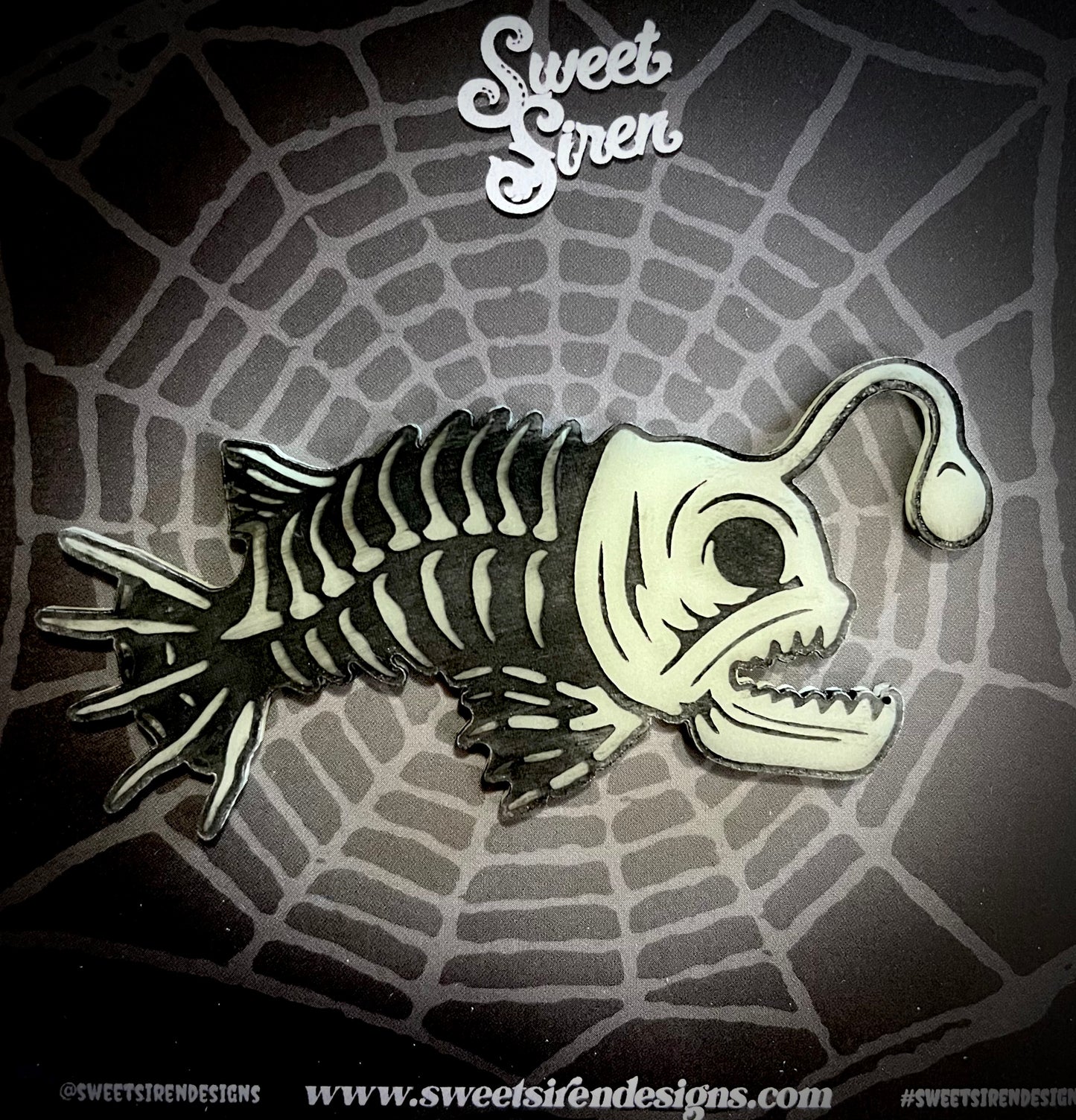 Skeleton Angler Fish Glow-in-the-Dark - Necklace