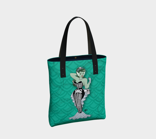 Skeleton Mermaid Babe -  Urban Tote