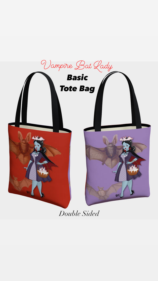 Vampire Bat  Lady - Basic Tote