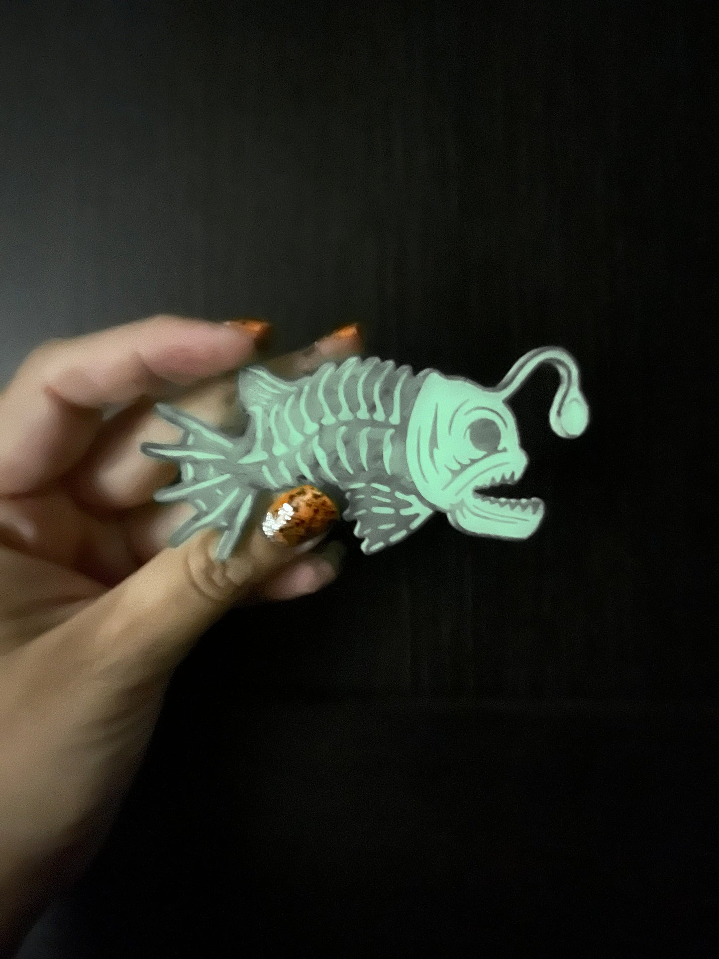 Skeleton Angler Fish Glow-in-the-Dark - Necklace