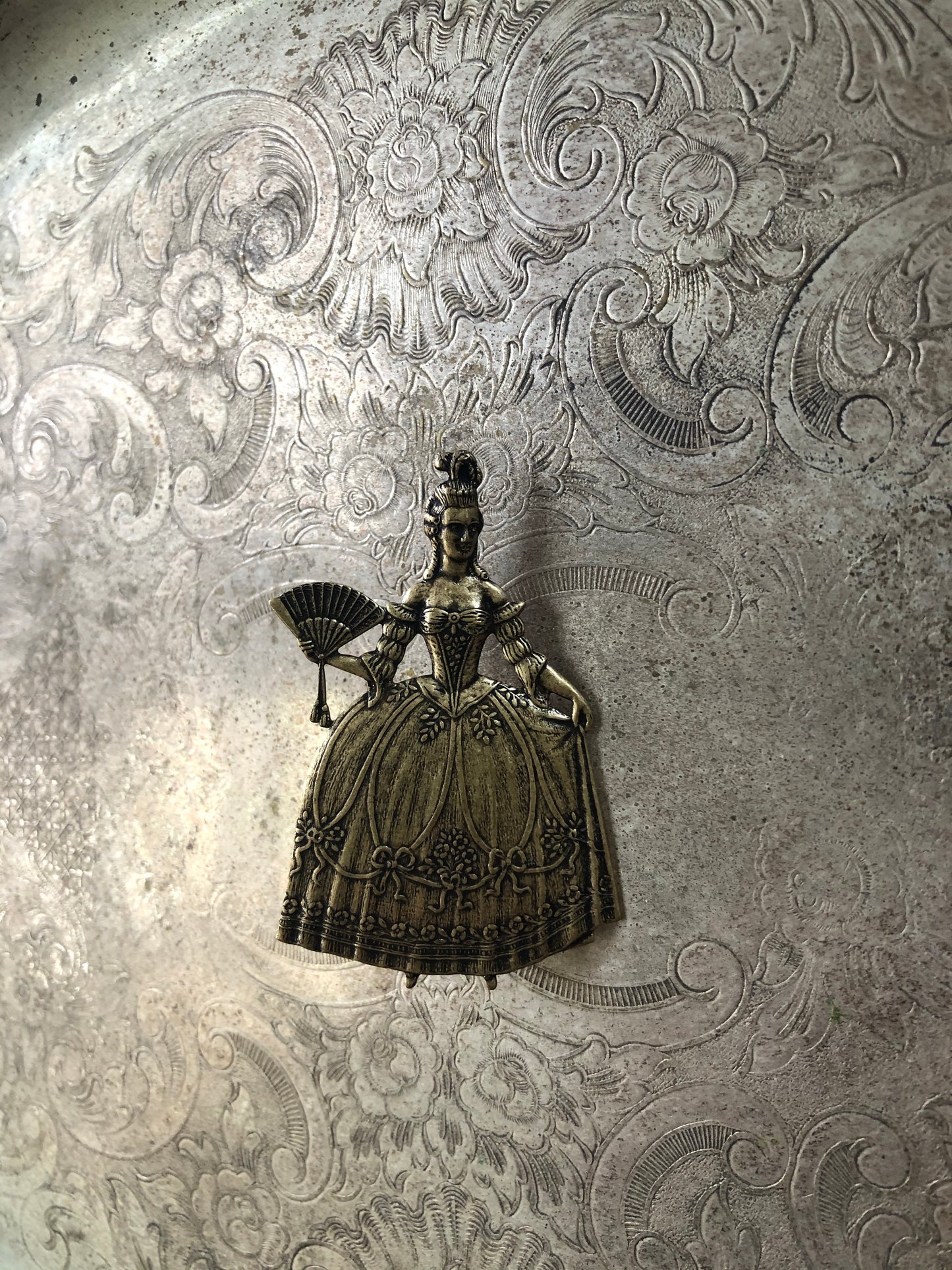 Marie Antoinette Brass Pin