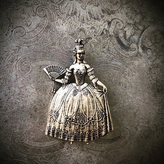 Marie Antoinette Brass Pin