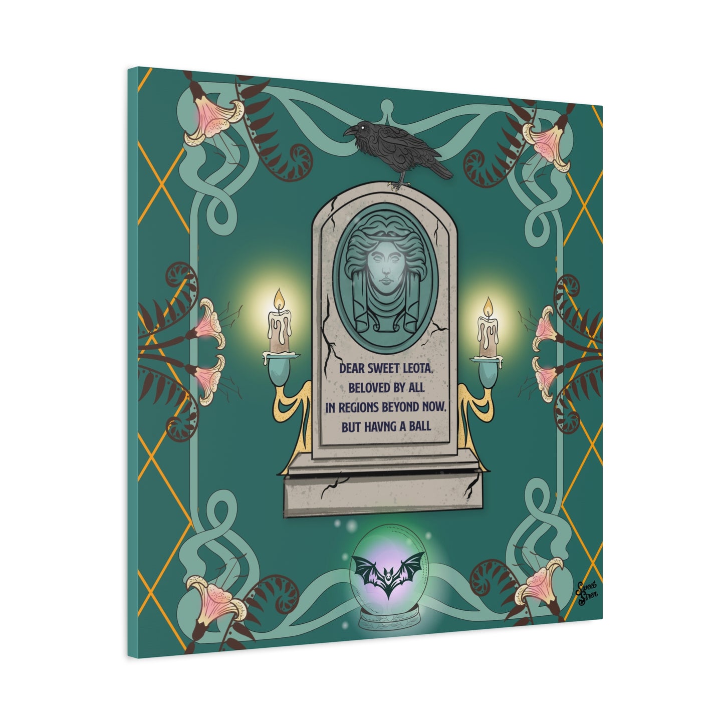 Sweet Leota -Gold Frame - Canvas Print