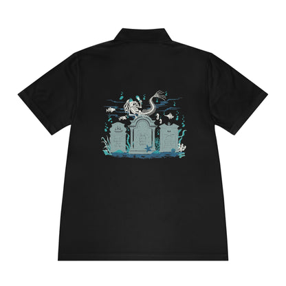 Skeleton Mermaid Graveyard  -  Men's Sport Polo Shirt