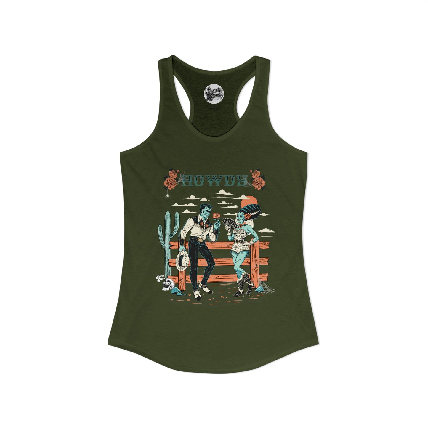 Howdy Western Monsters - Women's Racerback Tank