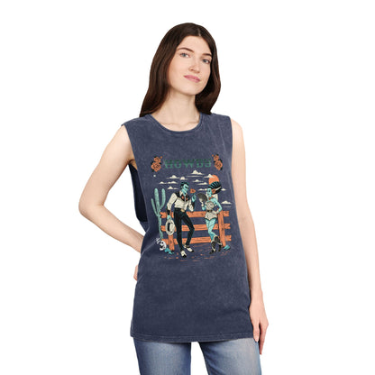 Howdy Monsters - Unisex Stonewash Tank Top