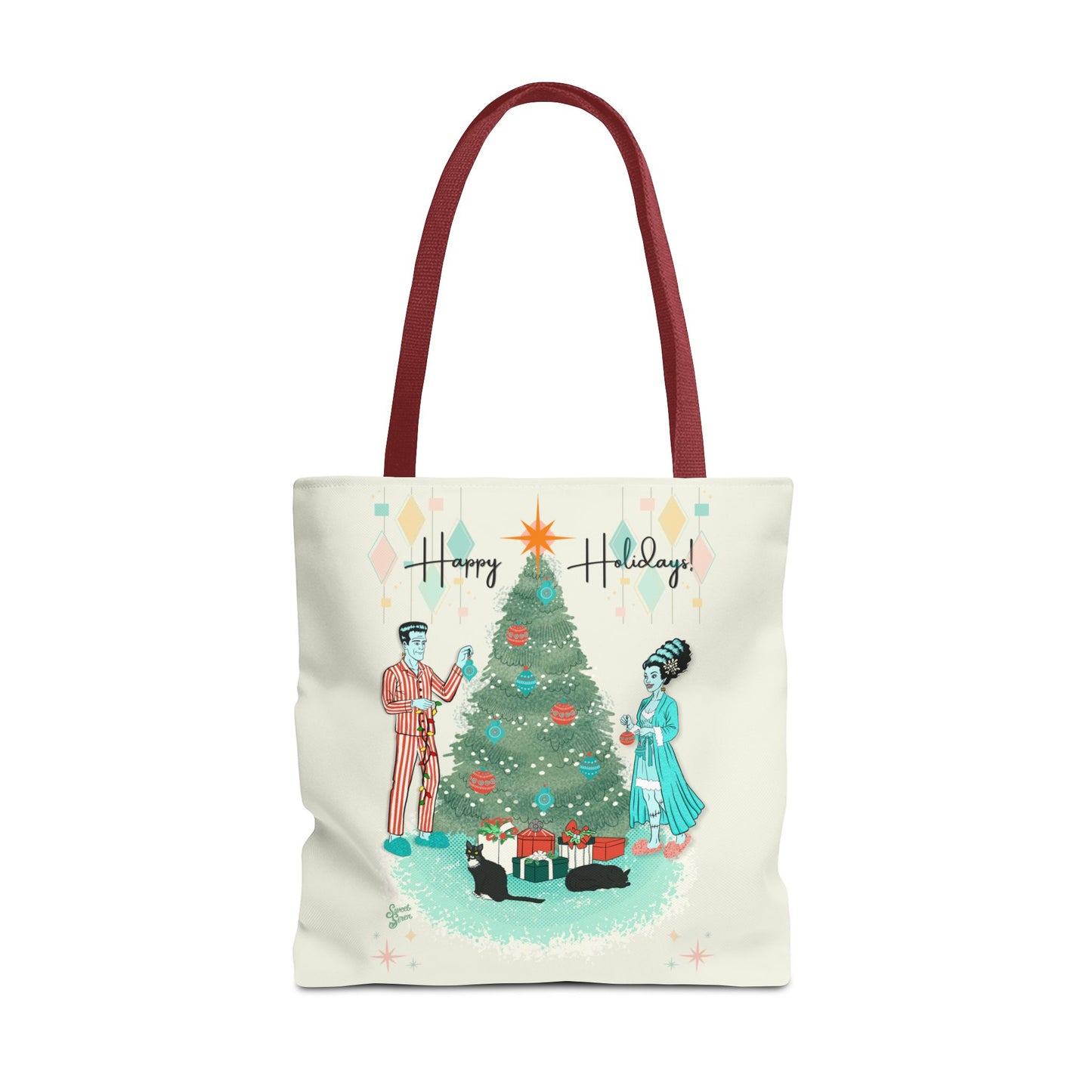Retro Monsters Holiday - Tote Bag
