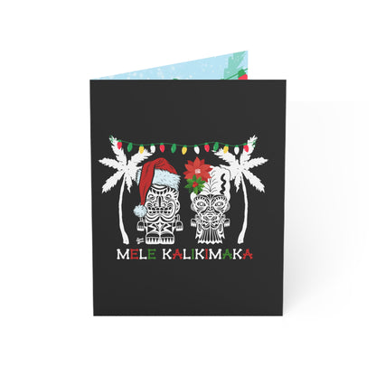 Franky & Bride Tiki Monsters Mele Kalikimaka - Greeting Cards (1, 10, 30, and 50pcs)