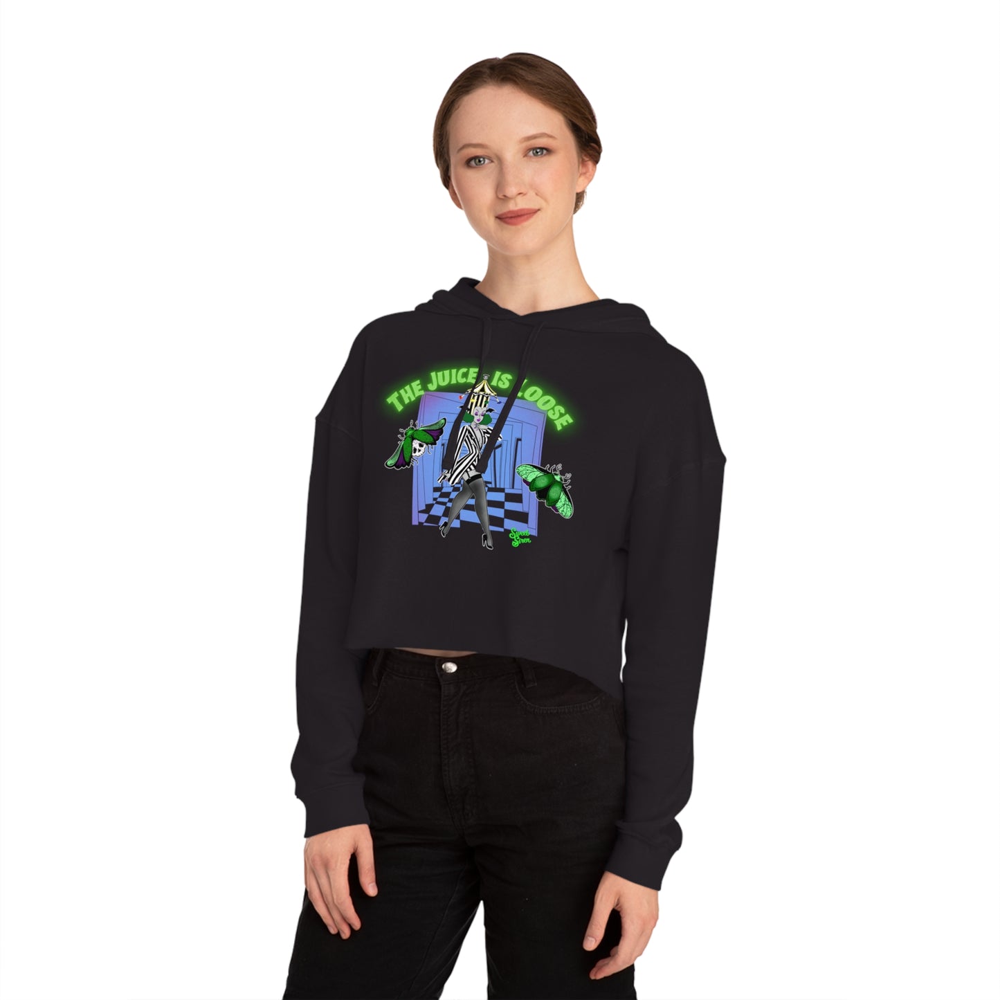 Juice is Loose Beetlebabe - Women’s Cropped Hooded Sweatshirt