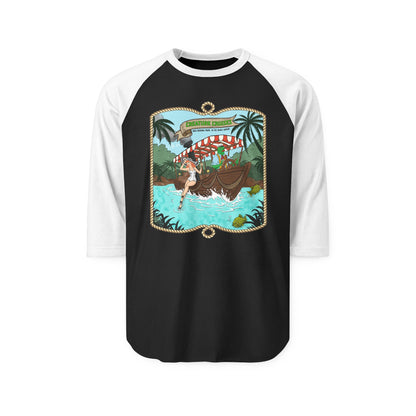 Creature Cruises - Unisex Three-Quarter Sleeve Raglan Shirt