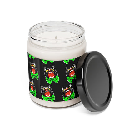 Howling Cat Pattern - Scented Soy Candle, 9oz