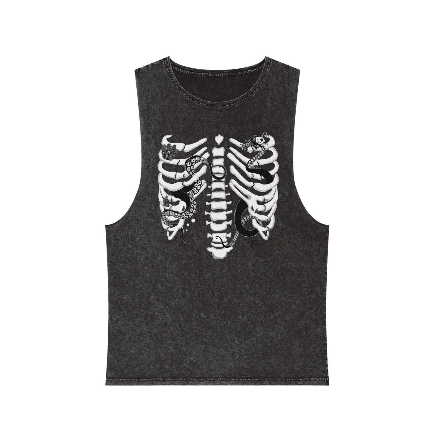 Deep Sea Ribcage - Unisex Stonewash Tank Top