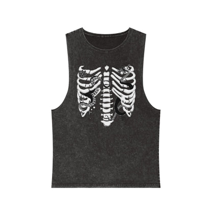 Deep Sea Ribcage - Unisex Stonewash Tank Top