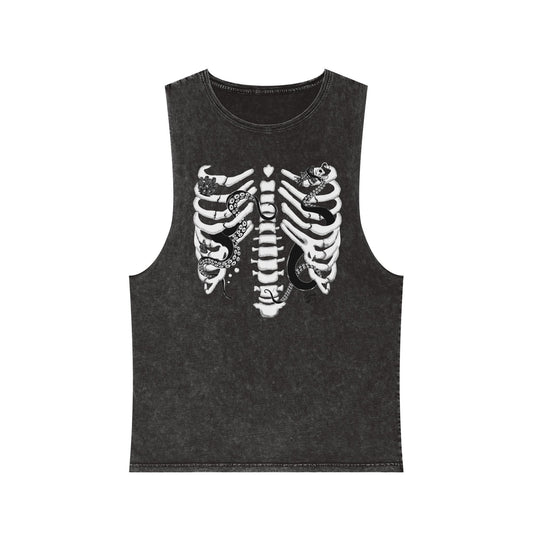 Deep Sea Ribcage - Unisex Stonewash Tank Top
