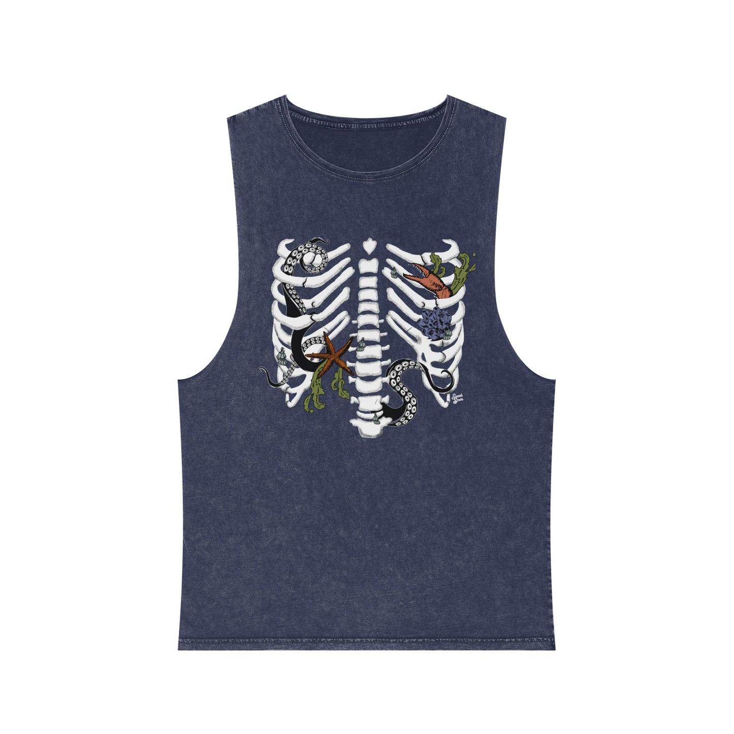 Pirate Ribcage - Unisex Stonewash Tank Top
