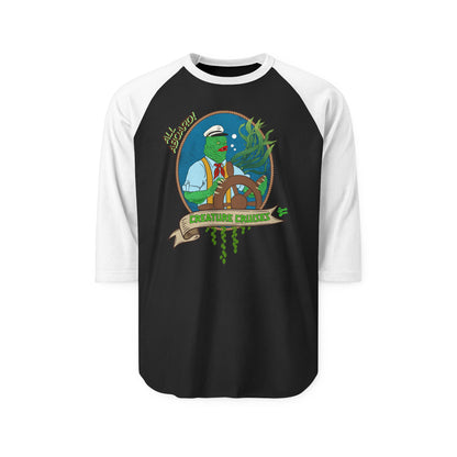 All Aboard! Creature Cruises - Unisex Three - Quarter Sleeve Raglan Shirt