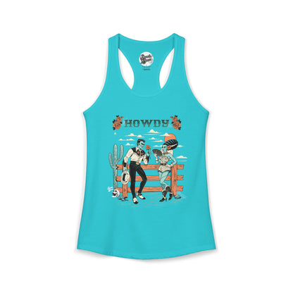 Howdy Western Monsters - Women's Racerback Tank