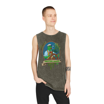All Aboard Creature Cruises - Unisex Stonewash Tank Top