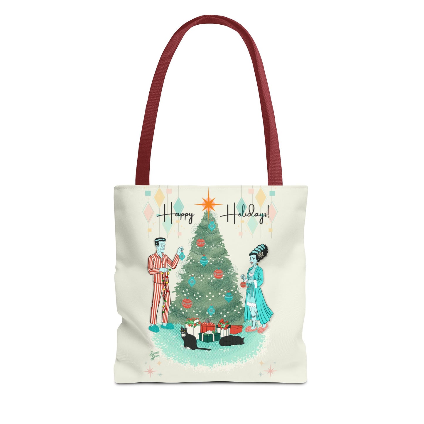 Retro Monsters Holiday - Tote Bag