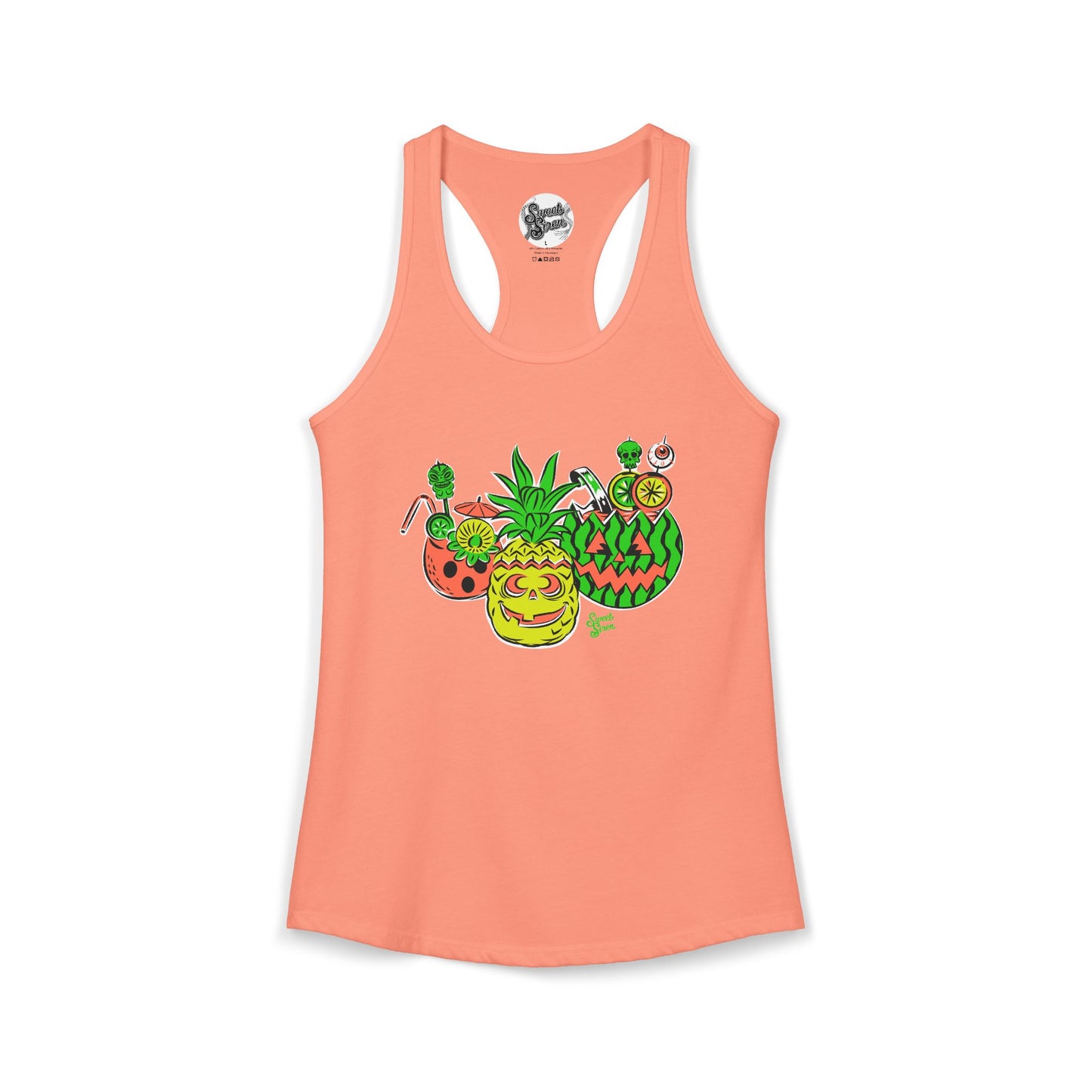 Summerween Tiki Drinks - Women's Racerback Tank