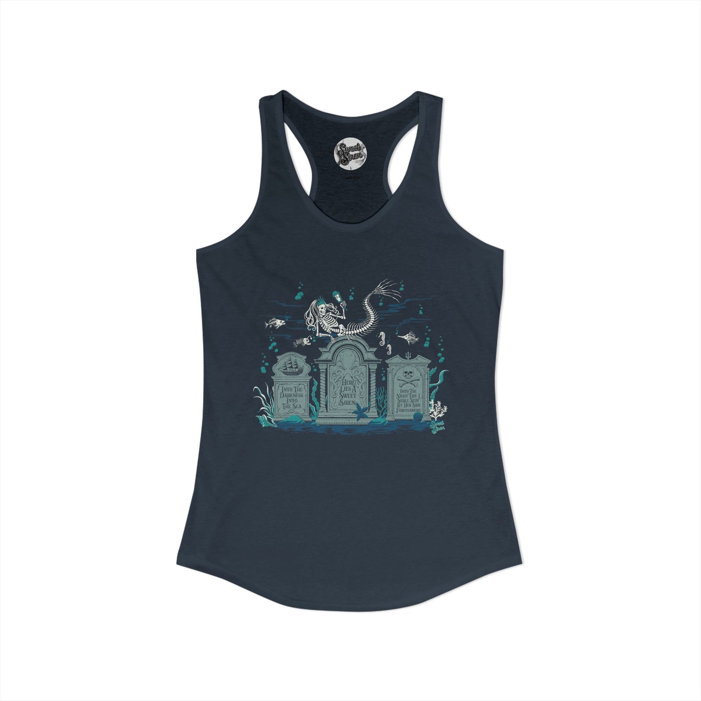 Skeleton Mermaid Graveyard - Women's Racerback Tank