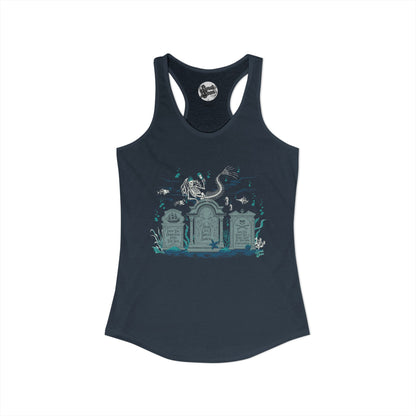 Skeleton Mermaid Graveyard - Women's Racerback Tank