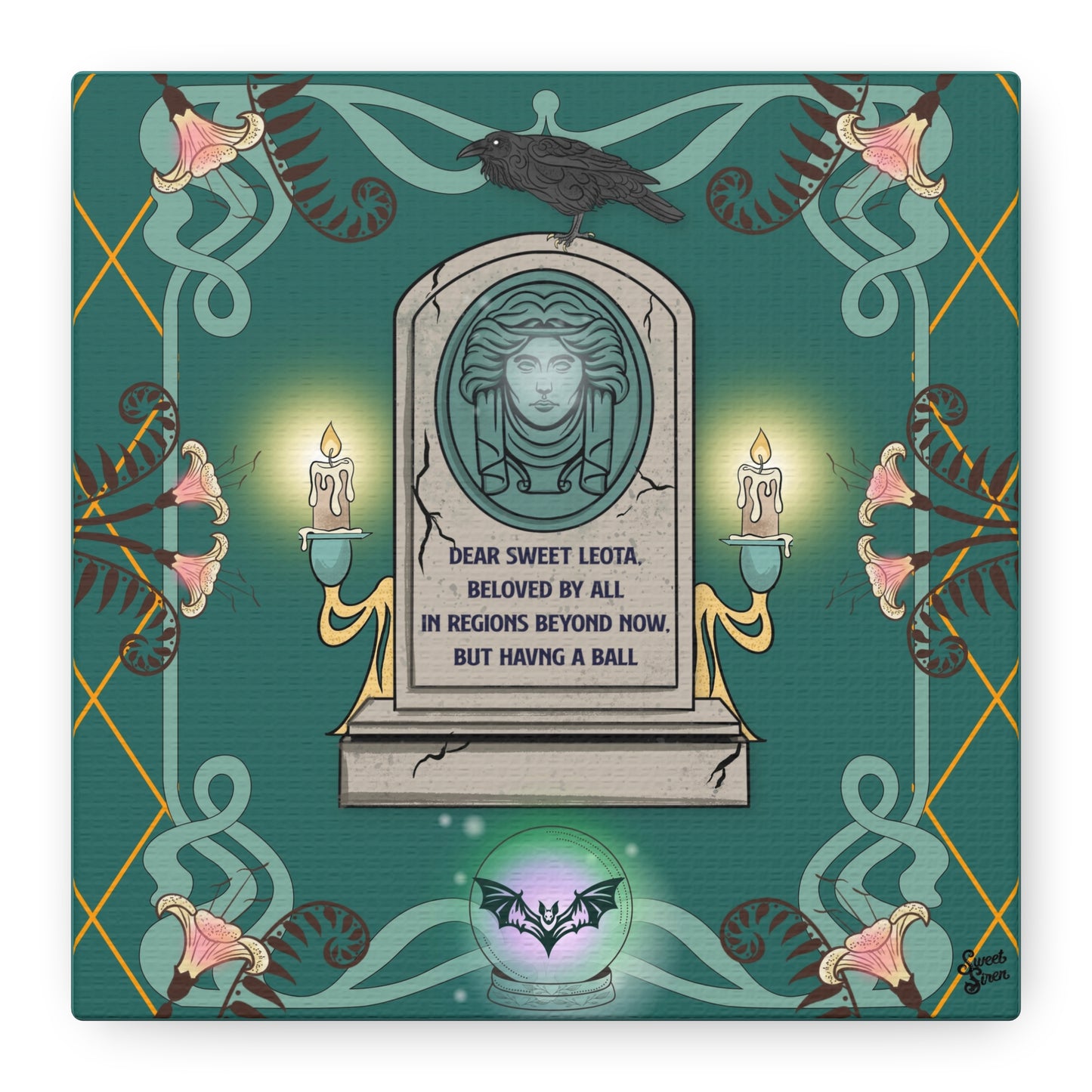 Sweet Leota -Gold Frame - Canvas Print