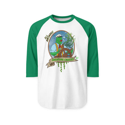All Aboard! Creature Cruises - Unisex Three - Quarter Sleeve Raglan Shirt