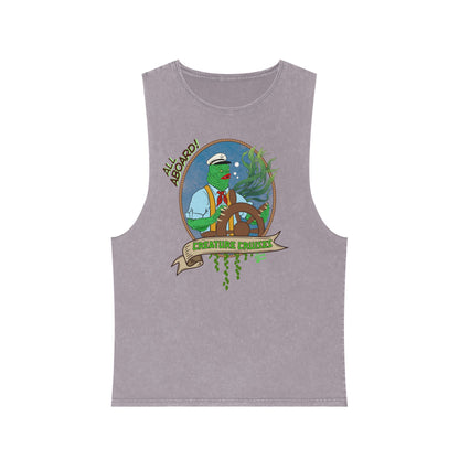 All Aboard Creature Cruises - Unisex Stonewash Tank Top